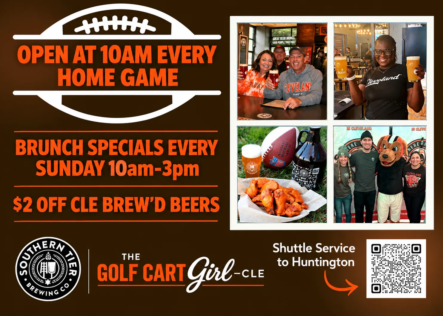 Southern Tier Brewing Co. Cleveland Browns pregame pickup for The Golf Cart Girl-CLE