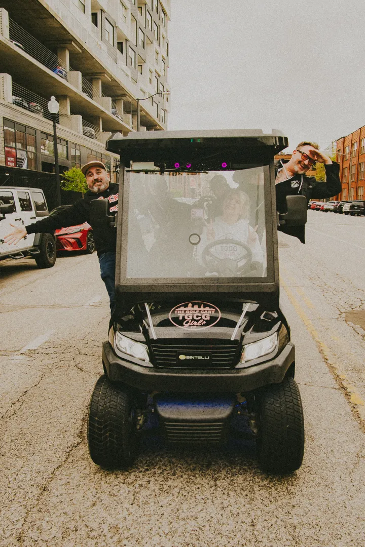 A Cleveland cart ride moment with The Golf Cart Girl-CLE.