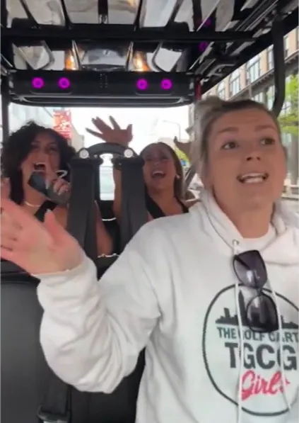 A fun rider moment with The Golf Cart Girl-CLE.