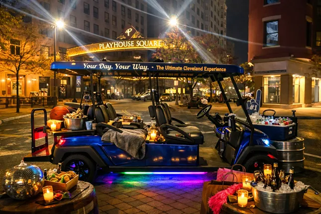 Private Cleveland golf cart tour for a small group